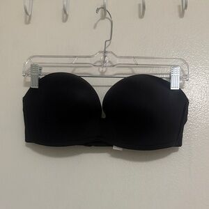 Black Strapless Bra with Silicone Lined Bands
